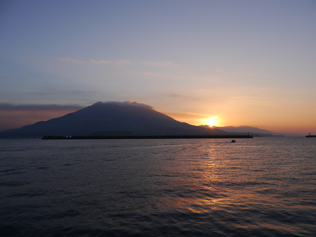 桜島の日の出