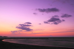 夕富士北条海岸