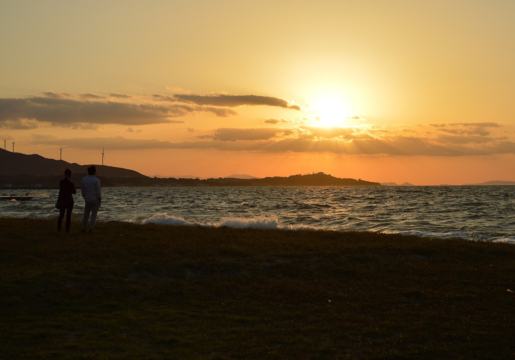 夕日