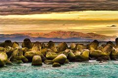 伊豆七島から伊豆半島を。