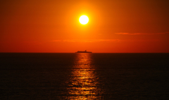sunset ship