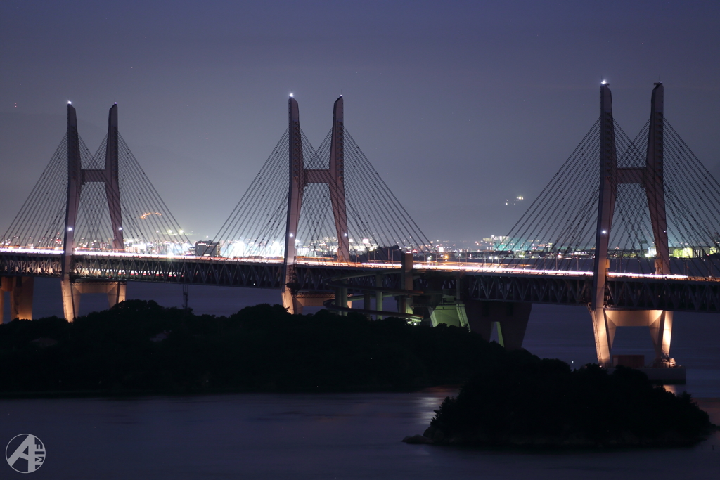 瀬戸大橋夜景