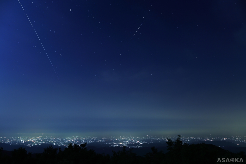 ISS国際宇宙ステーション 大阪の夜景