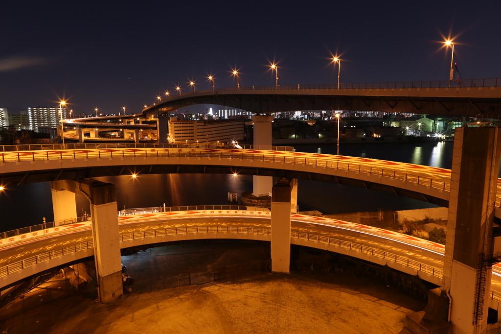千本松大橋夜景2