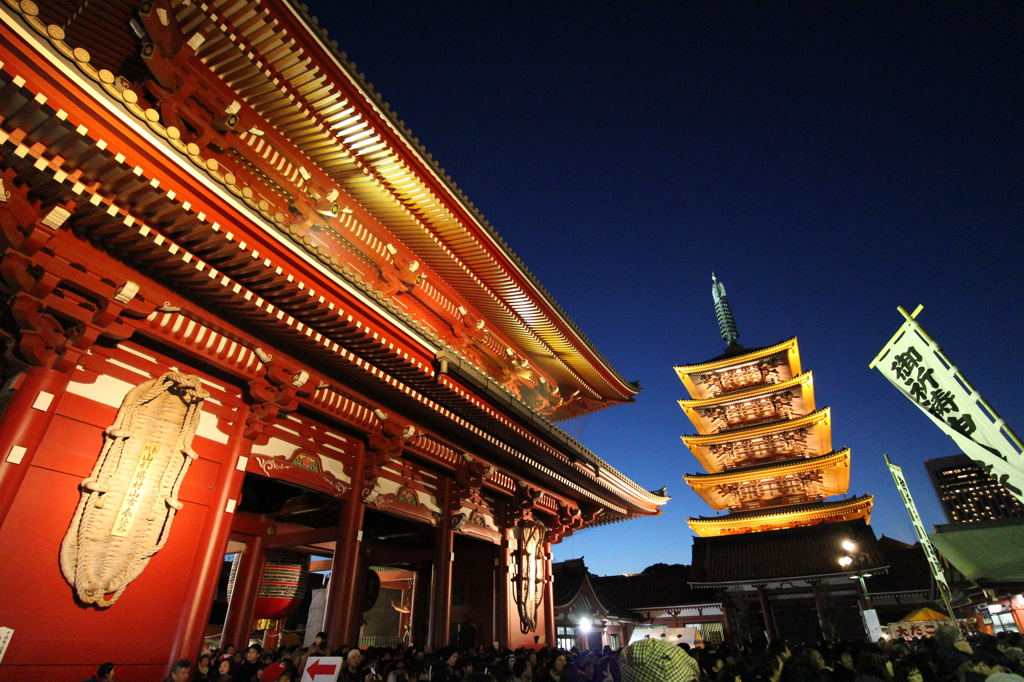 夜の浅草寺4