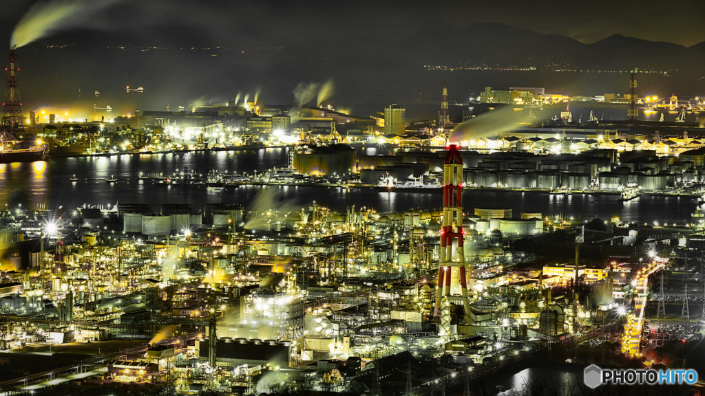 工場夜景