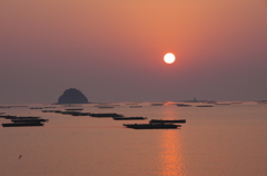 瀬戸内錦海湾の朝日③