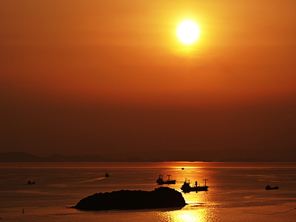 瀬戸内の夕日