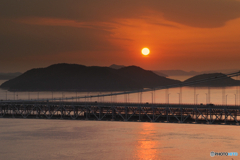瀬戸内の静かな夕日１
