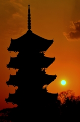備中国分寺の夕日
