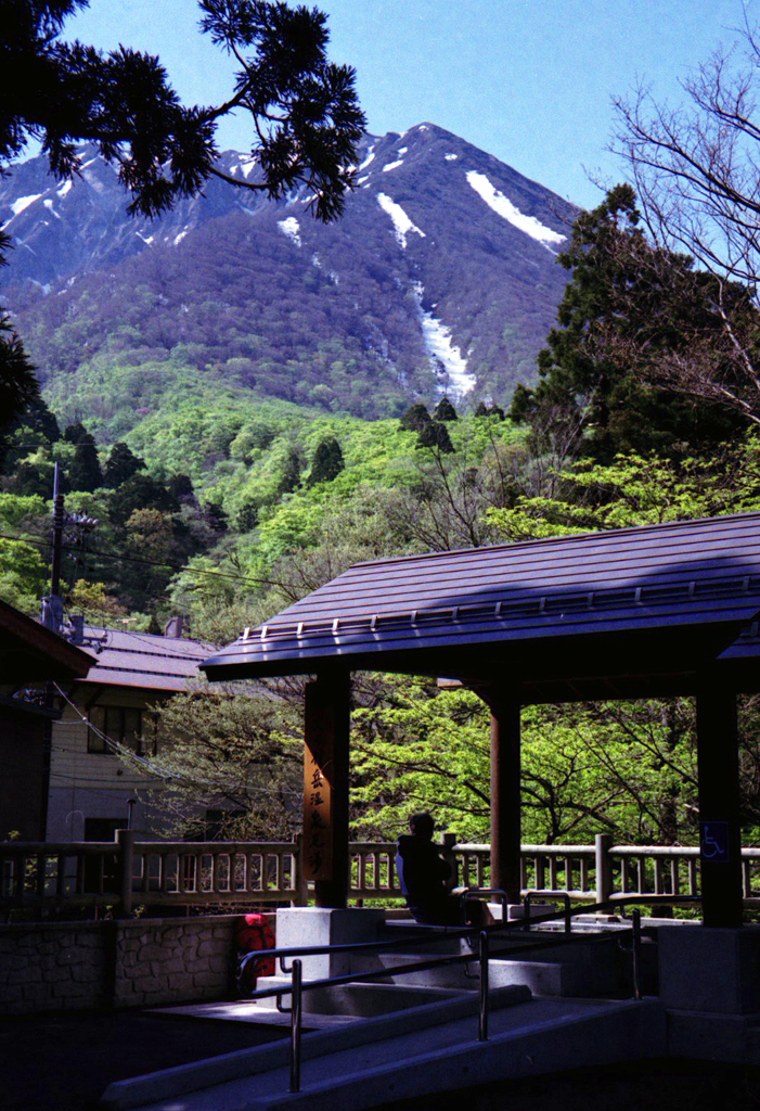 朝から足湯♪