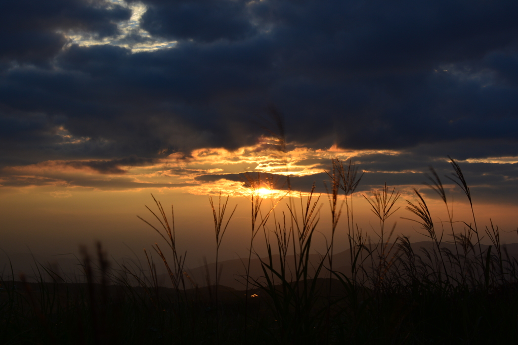 車山山道からの夕焼け