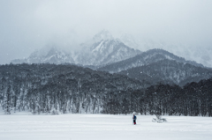 水墨山雪