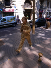 Golden Man in Barcelona