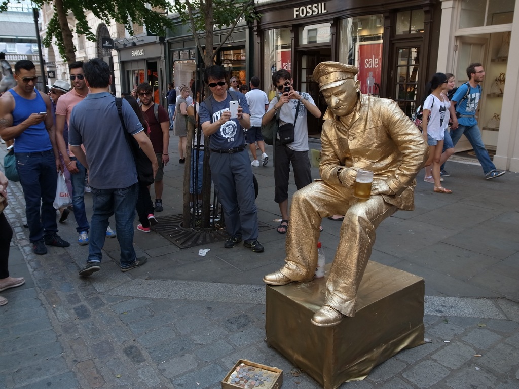 Golden Man in London