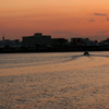 京浜島の夕暮どき