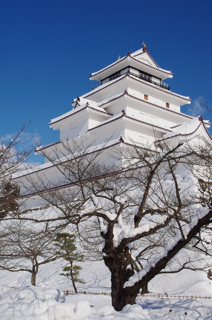 雪の鶴ヶ城