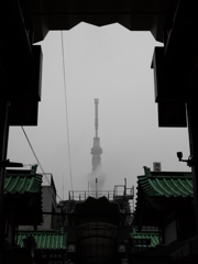 霞むスカイツリー