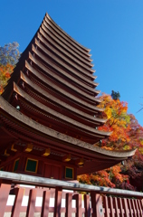 雅色－談山神社（十三重塔見上げ）