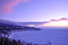 夕暮れの氷原