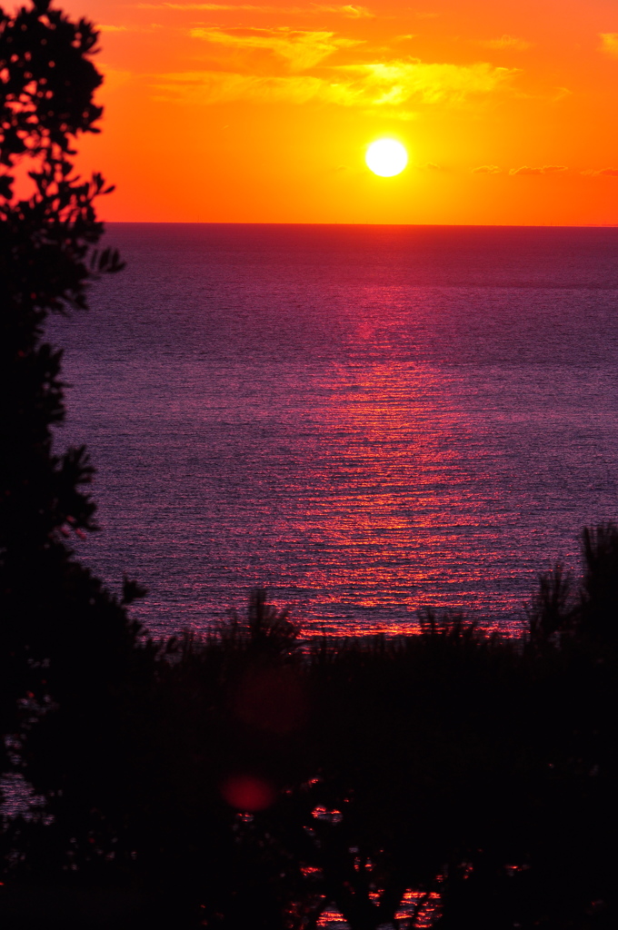 黄金崎の夕陽