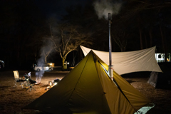 冬キャンの夜