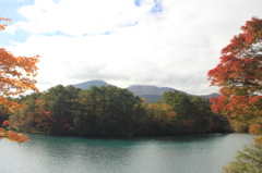 五色沼の紅葉