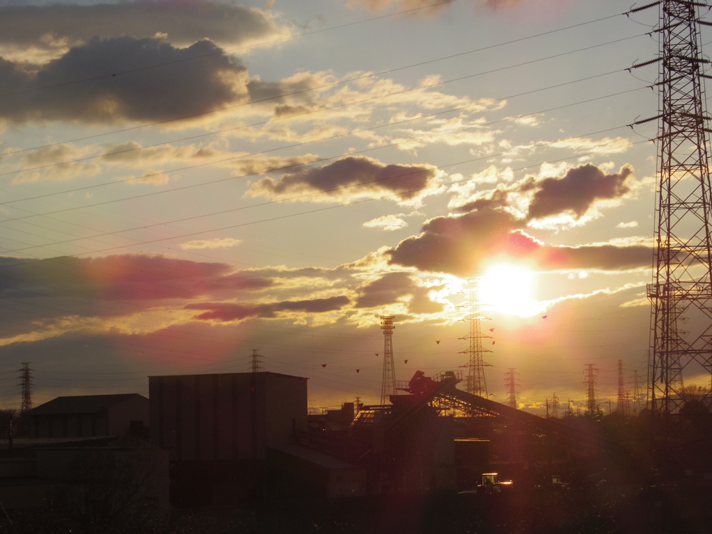雨上がりの夕焼け