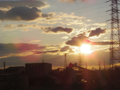 雨上がりの夕焼け