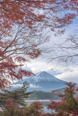河口湖からの富士