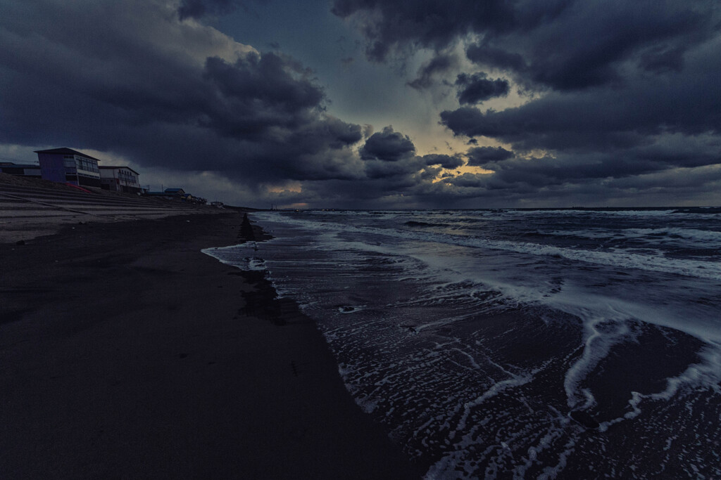 一月の海水浴場