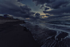 一月の海水浴場