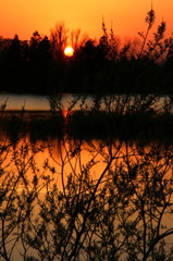 小泉潟夕景