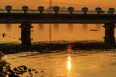 船越水道の夜明け