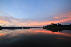 小泉潟夕景　１