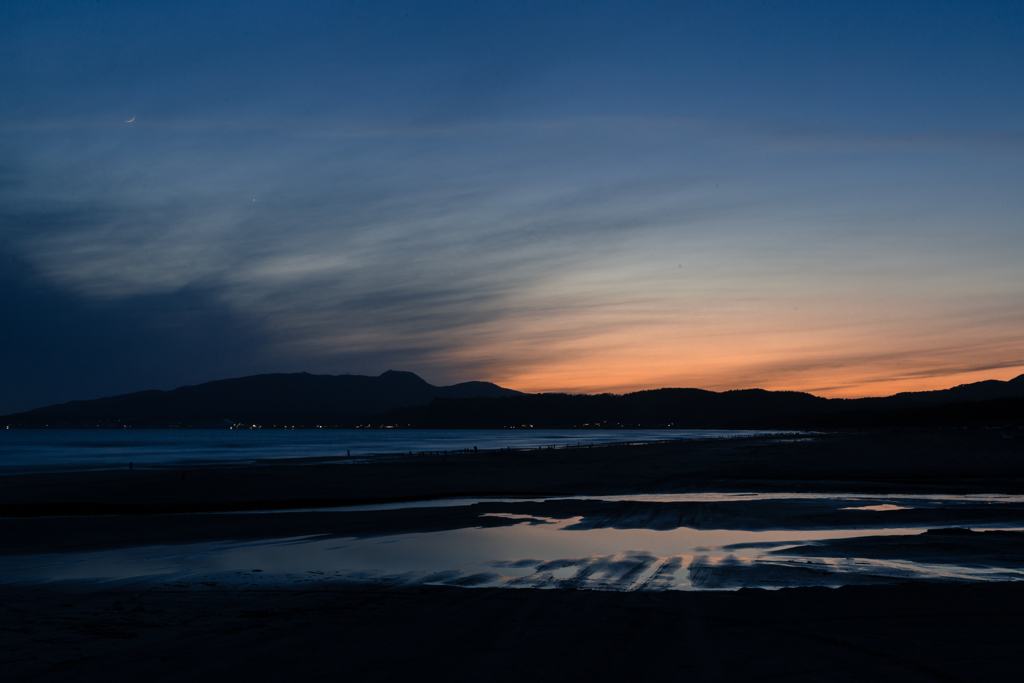 男鹿山夕景