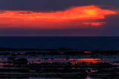 こぼれる夕陽