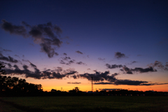 鉄塔のある夕景　Ⅰ 　
