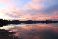 小泉潟夕景　２