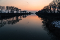 大潟村夕景　Ⅰ