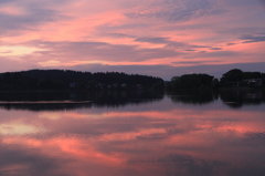 小泉潟夕景　３