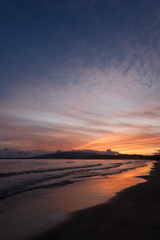 船越海岸の夕雲　空と海　