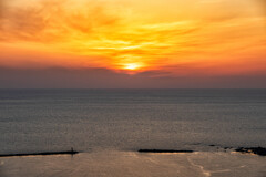 戸賀湾夕景