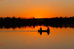 小泉潟夕焼け