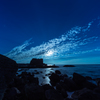 空と海のシルエット　