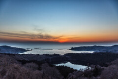 戸賀湾夕景