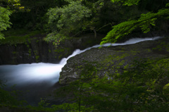 雨の渓谷
