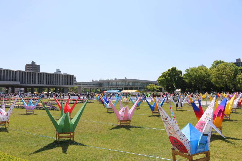 平和公園の折鶴たち