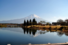 田貫湖と富士山