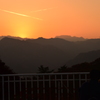 飛行機雲と夕暮れ、そして君と…